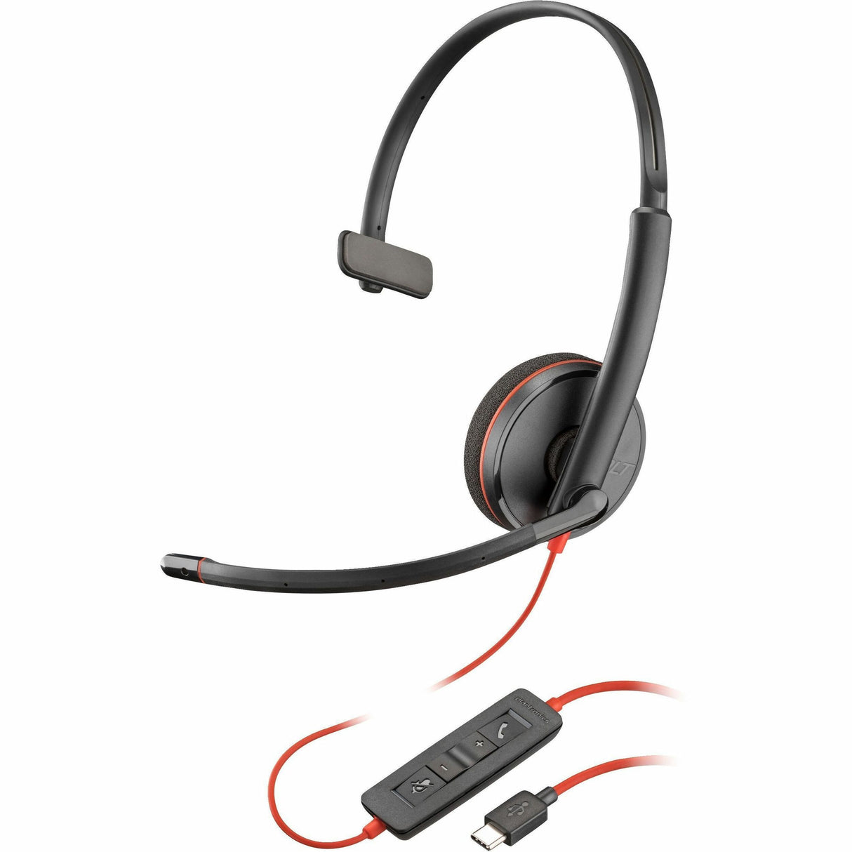 Poly Blackwire 3210 Monaural USB-C Headset +USBC/A Adapter — 8X214AA