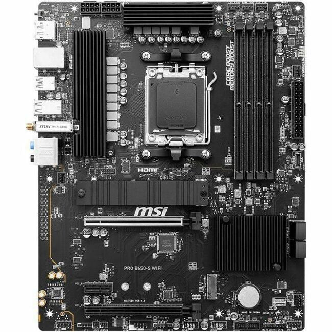 MSI PRO B650-S WIFI Desktop Motherboard - AMD B650 Chipset - Socket AM5 - ATX — PROB650-SWIFI