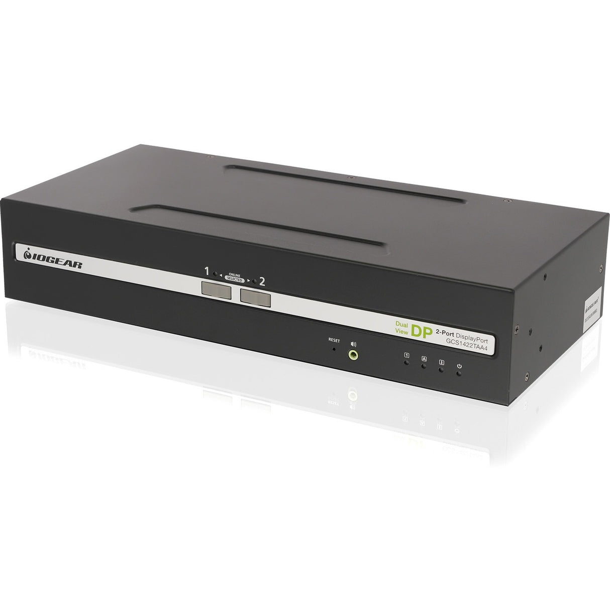 IOGEAR 2-Port Dual View DisplayPort KVM Switch w/Audio — GCS1422TAA4