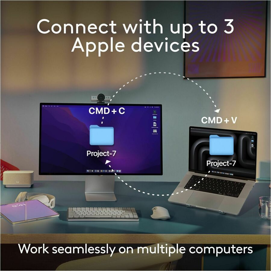 Logitech MX Anywhere 3S for Mac, Compact Wireless Bluetooth Mouse, 8K DPI Any-Surface Tracking, Quiet Clicks, USB C, Pale Grey — 910-006944