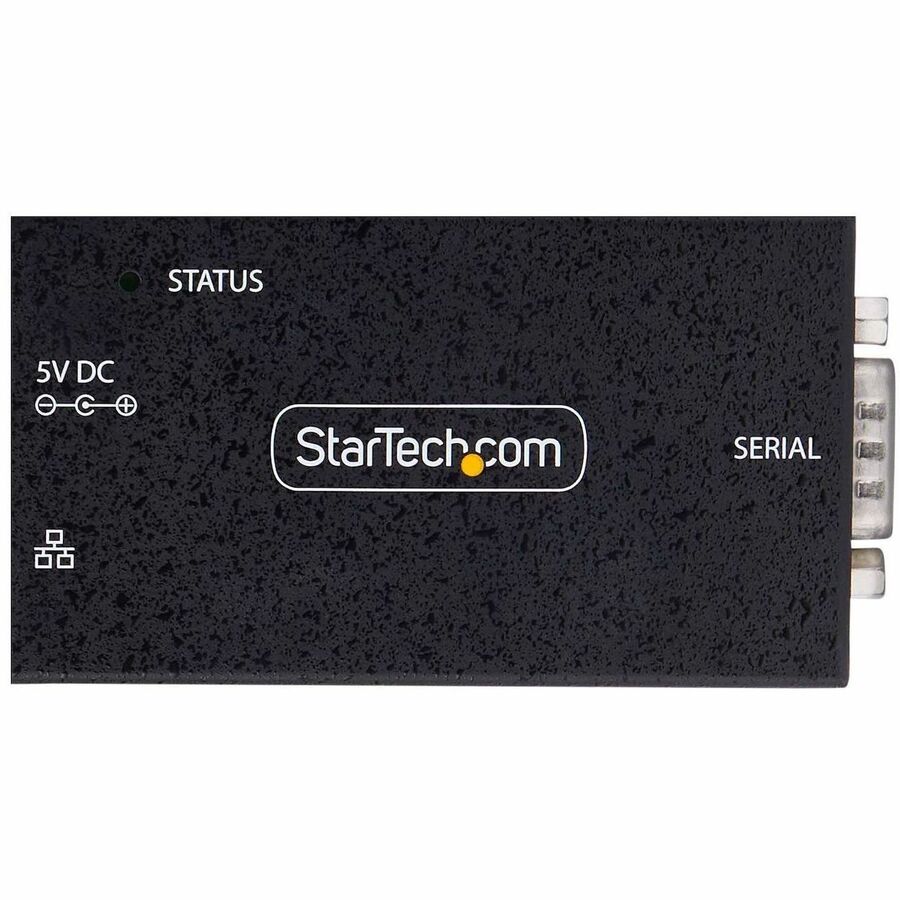 StarTech.com 1-Port Serial to Ethernet Adapter, 802.3af PoE Powered Serial Device Server, Wall/DIN Rail Mount, LAN To DB9 Converter, TAA — I13P-SERIAL-ETHERNET