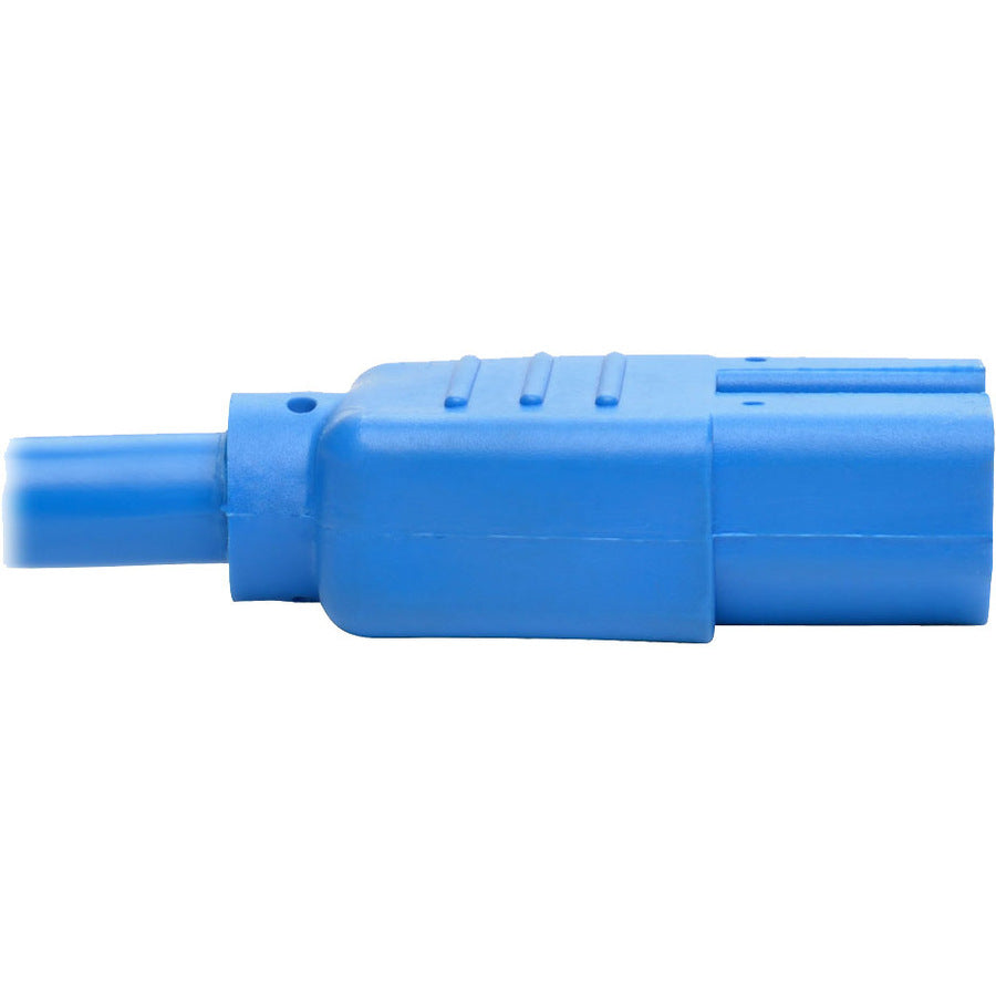 Eaton Tripp Lite Series Power Cord C14 to C15 - Heavy-Duty, 15A, 250V, 14 AWG, 3 ft. (0.91 m), Blue — P018-003-ABL