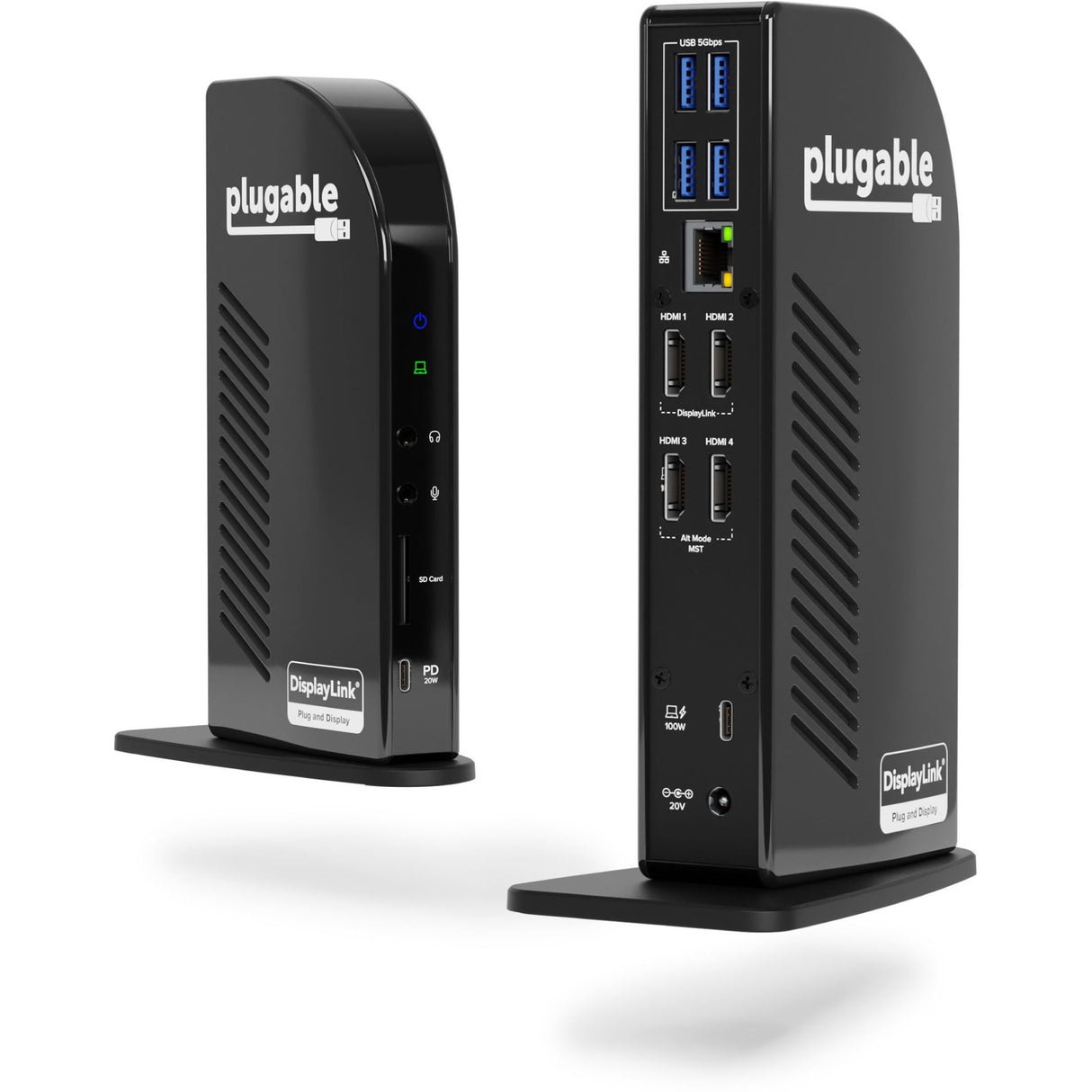 Plugable 14-in-1 USB C Docking Station with 4x HDMI, Quad Dock with 100W Charging, 4x HDMI Displays — UD-3900C4
