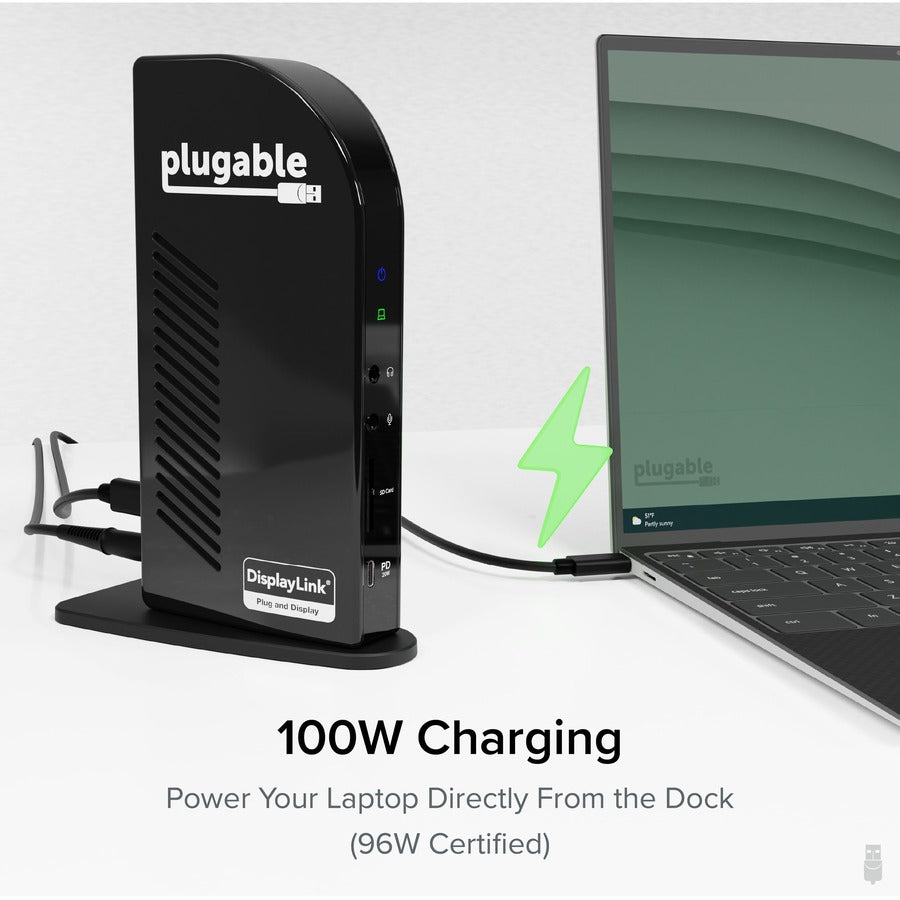 Plugable 14-in-1 USB C Docking Station with 4x HDMI, Quad Dock with 100W Charging, 4x HDMI Displays — UD-3900C4