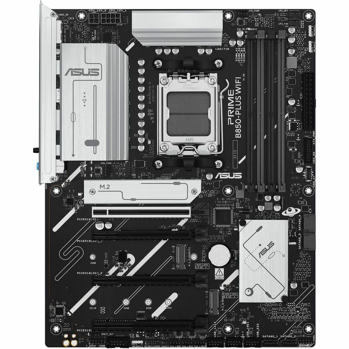 Asus Prime PRIME B850-PLUS WIFI Gaming Desktop Motherboard - AMD B850 Chipset - Socket AM5 - ATX — PRIME B850-PLUS WIFI