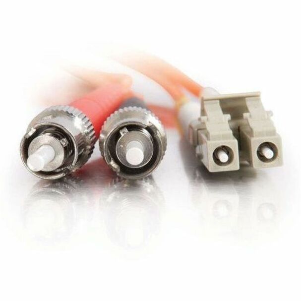 C2G-1m LC-ST 50/125 OM2 Duplex Multimode PVC Fiber Optic Cable - Orange — 37400