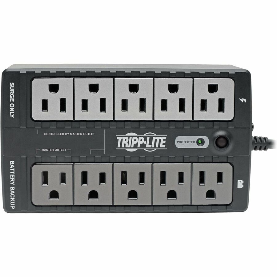 Eaton Tripp Lite Series 550VA 300W Standby UPS - 10 NEMA 5-15R Outlets, 120V, 50/60 Hz, 5-15P Plug, ENERGY STAR, Desktop/Wall — ECO550UPS