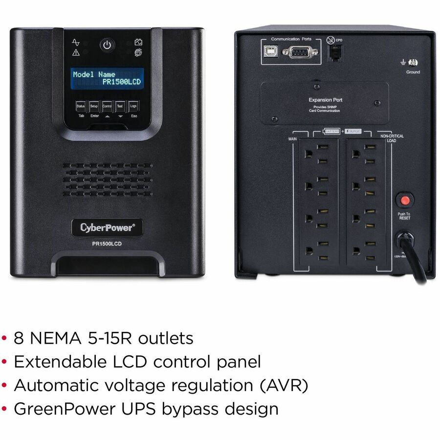 CyberPower PR1500LCD Smart App Sinewave UPS Systems — PR1500LCD