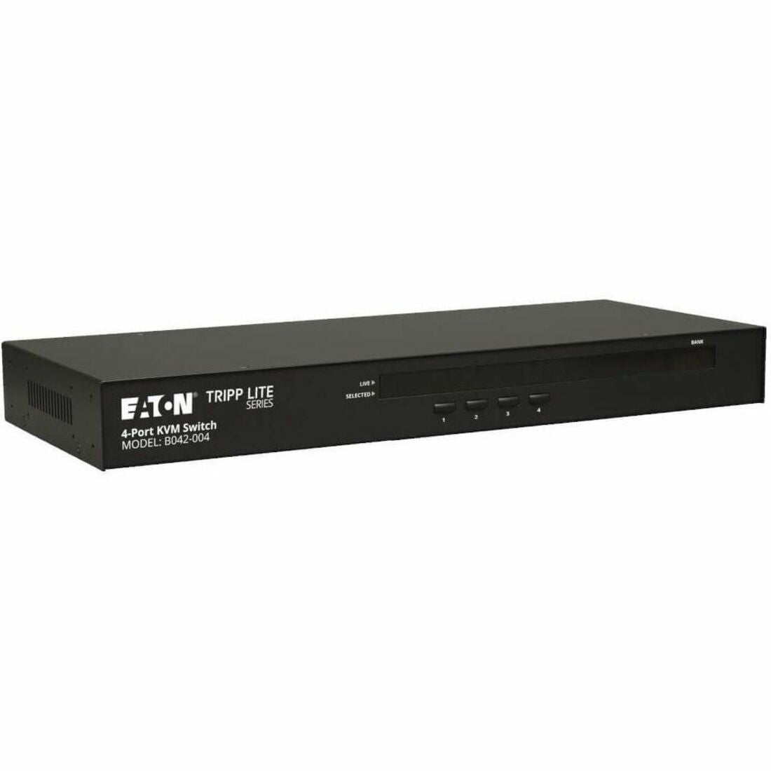 Eaton Tripp Lite Series 4-Port 1U Rack-Mount USB/PS2 KVM Switch with On-Screen Display — B042-004