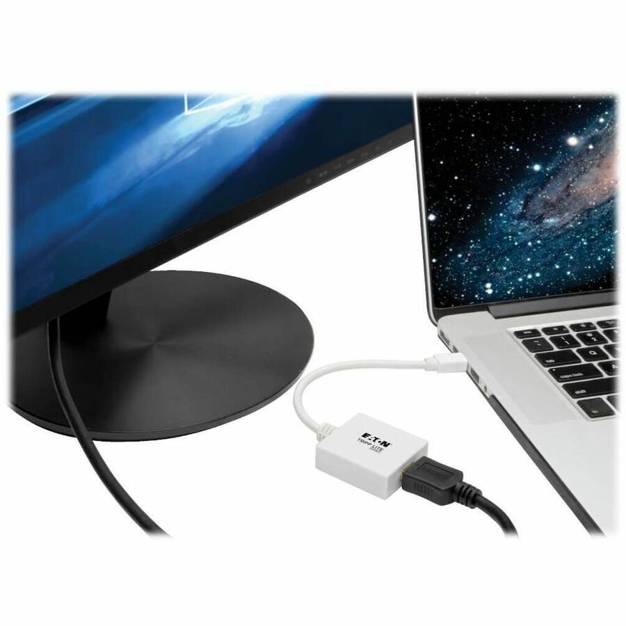 Eaton Tripp Lite Series Mini DisplayPort to HDMI Adapter Cable (M/F), 6 in. (15.2 cm), TAA — P137-06N-HDMI