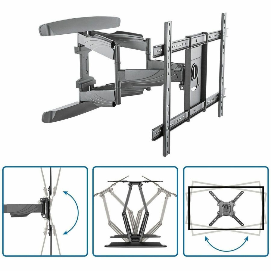 StarTech.com TV Wall Mount for up to 70 inch VESA Displays - Heavy Duty Full Motion Universal TV Wall Mount Bracket - Articulating Arm — FPWARTB2