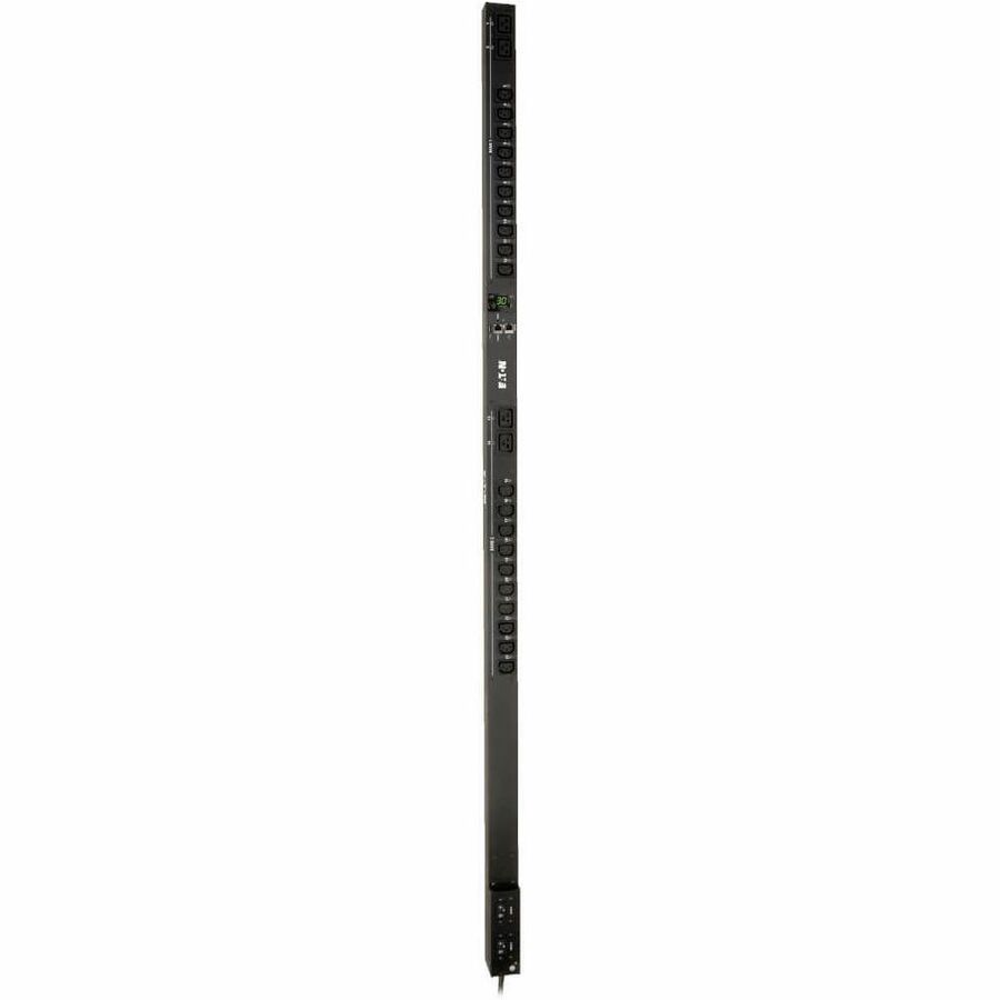 Eaton 5.5kW Single-Phase Switched PDU - LX Interface, 208/230V Outlets (20 C13 & 4 C19), L6-30P, 0U, TAA — PDUMV30HVNETLX