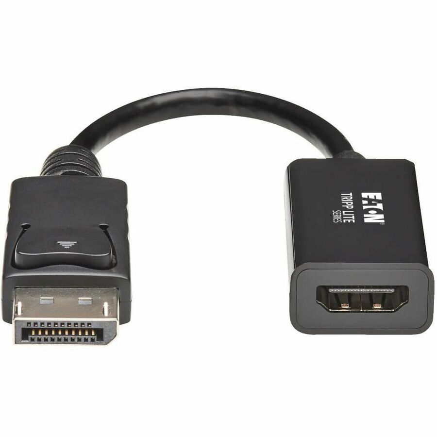 Eaton Tripp Lite Series DisplayPort to HDMI Active Adapter (M/F), Latching Connector, 4K 60 Hz, DP1.2, HDCP 2.2,Black, 6 in. — P136-06N-H2V2LB