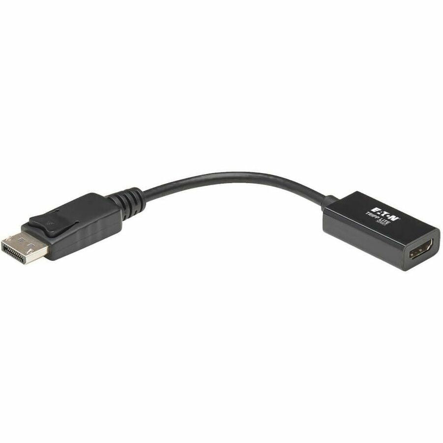 Eaton Tripp Lite Series DisplayPort to HDMI Active Adapter (M/F), Latching Connector, 4K 60 Hz, DP1.2, HDCP 2.2,Black, 6 in. — P136-06N-H2V2LB