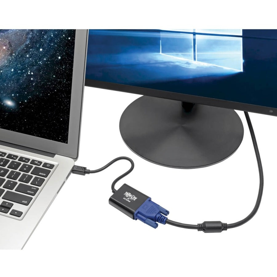Eaton Tripp Lite Series Keyspan Mini DisplayPort to Active VGA Adapter, Video Converter (M/F), Black, 6-in. (15.24 cm) — P137-06N-VGAB
