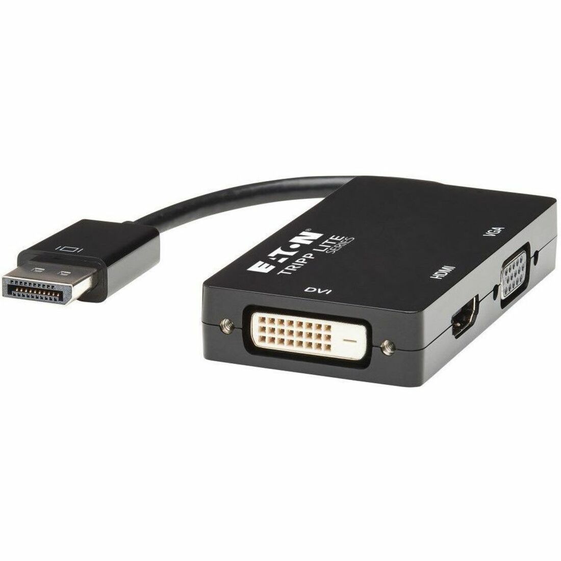 Eaton Tripp Lite Series DisplayPort to VGA/DVI/HDMI All-in-One Converter Adapter - 4K 60 Hz HDMI, DP 1.2 — P136-06N-HDV4K6