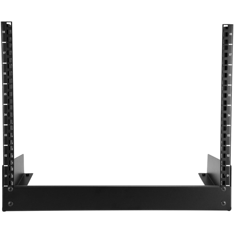StarTech.com 2-Post 8U Desktop Server Rack, Open Frame 19in Computer Rack, Small Home/Office Rack for AV / Studio / Data / IT Equipment — RK8OD