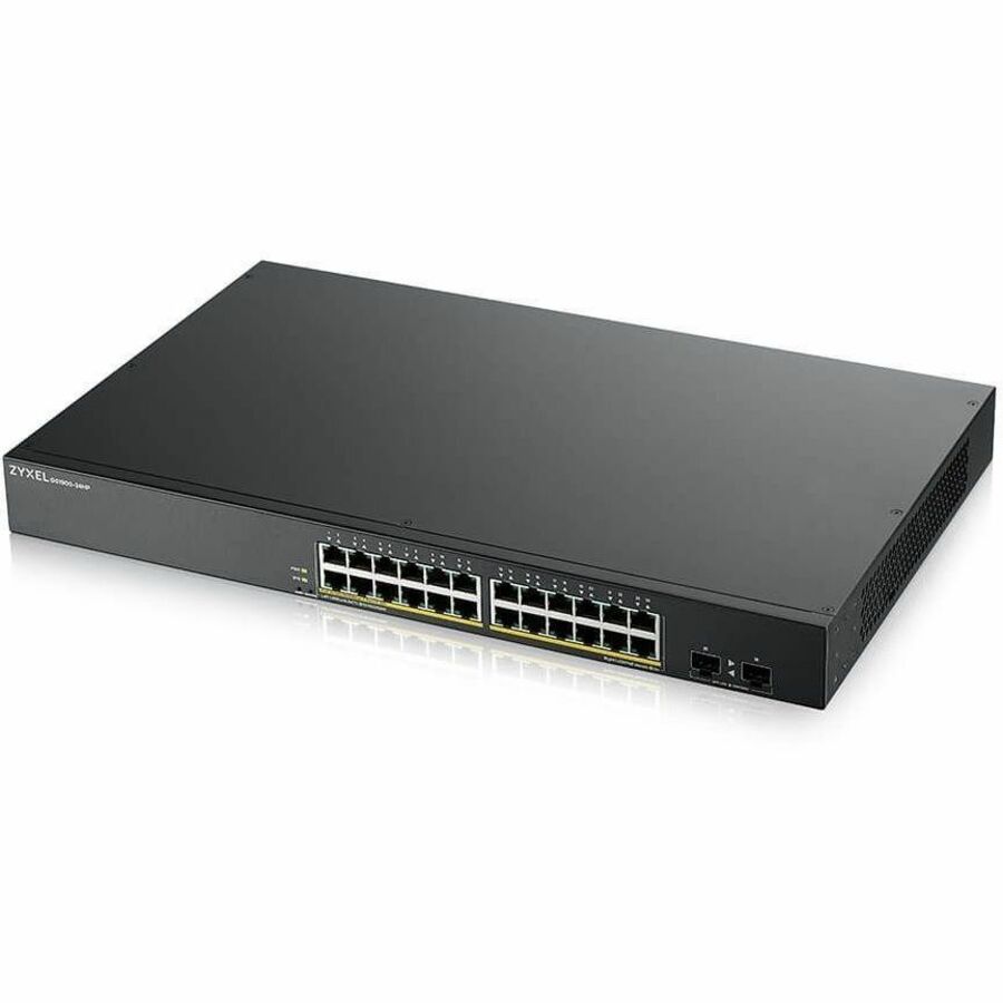 ZYXEL GS1900-24HPv2 24-Port Gigabit Smart Managed PoE Switch | 24 PoE+ Ports at 170W with 2 SFP Uplinks | TAA Compliant — GS1900-24HPV2