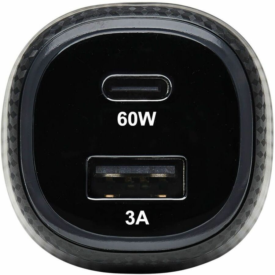 Eaton Tripp Lite Series Dual-Port USB Car Charger, 63W Max - USB-C PD 3.0 Up to 60W, USB-A QC 3.0 Up to 18W — U280-C02-63W-1B