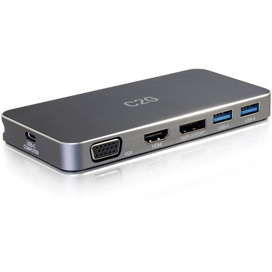 C2G Dual Monitor Docking Station - USB C to 4K HDMI, DIsplayPort & VGA — 54439