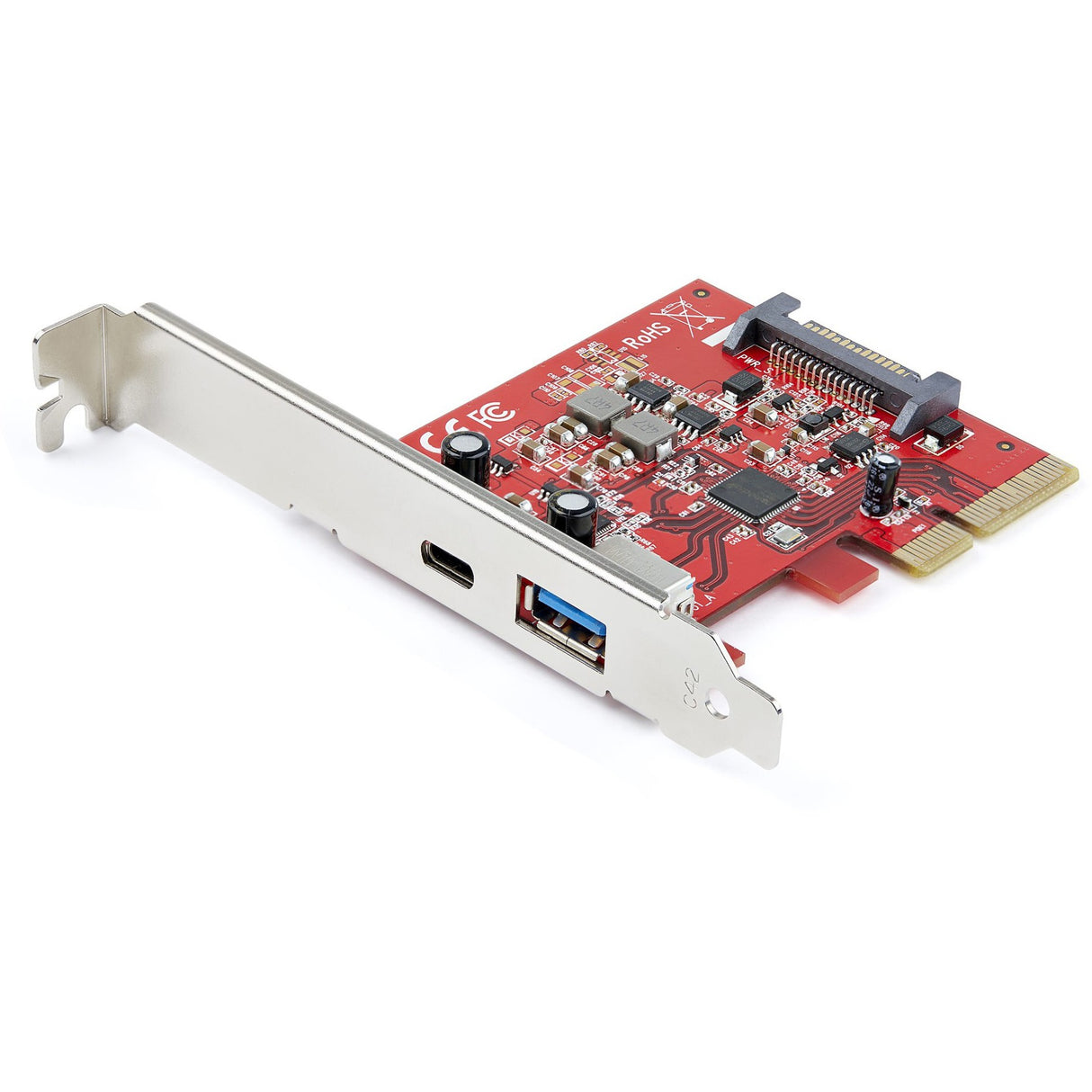 StarTech.com 2-Port 10Gbps USB-A & USB-C PCIe Card Adapter - USB 3.2 Gen 2 PCI Express Expansion Add-On Card - Windows, macOS, Linux — PEXUSB311AC3