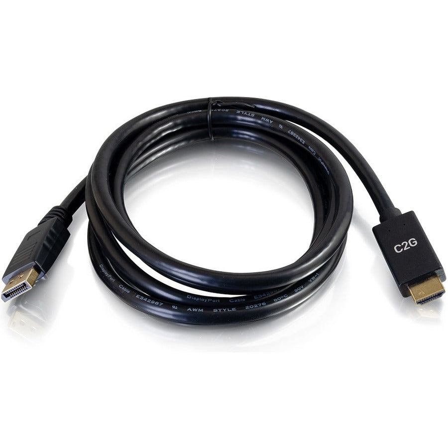C2G 3ft DisplayPort to HDMI Cable - DP to HDMI Adapter Cable - DisplayPort 1.2a HDMI 1.4b - 4K 30Hz - M/M — 54432