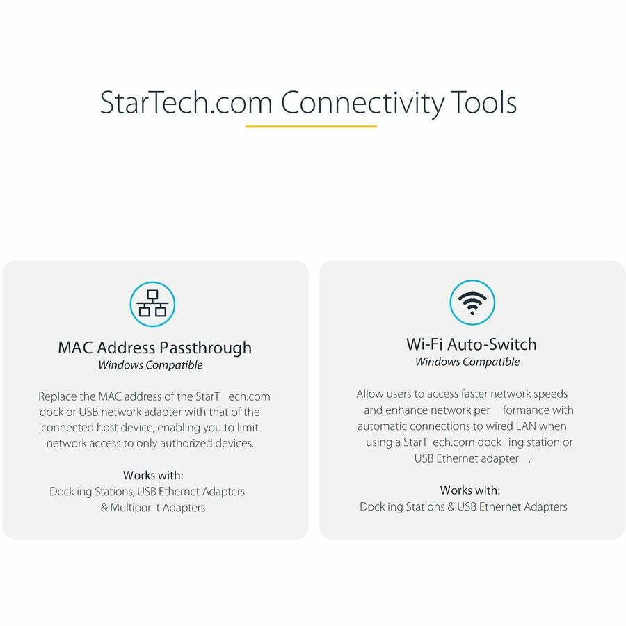 StarTech.com USB-C to Ethernet Adapter, 10/100/1000 Mbps, Gigabit Network Adapter, ASIX AX88179A, 1ft/30cm Cable, Windows/macOS/Linux — US1GC30B2