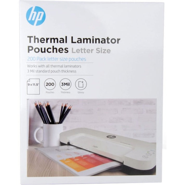 HP S200 Laminator Letter Size Pouches — 91013T