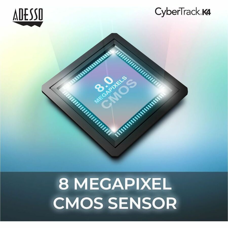 Adesso CyberTrack K4 Webcam - 8 Megapixel - 30 fps - USB 2.0 - 1 Each — CyberTrack K4