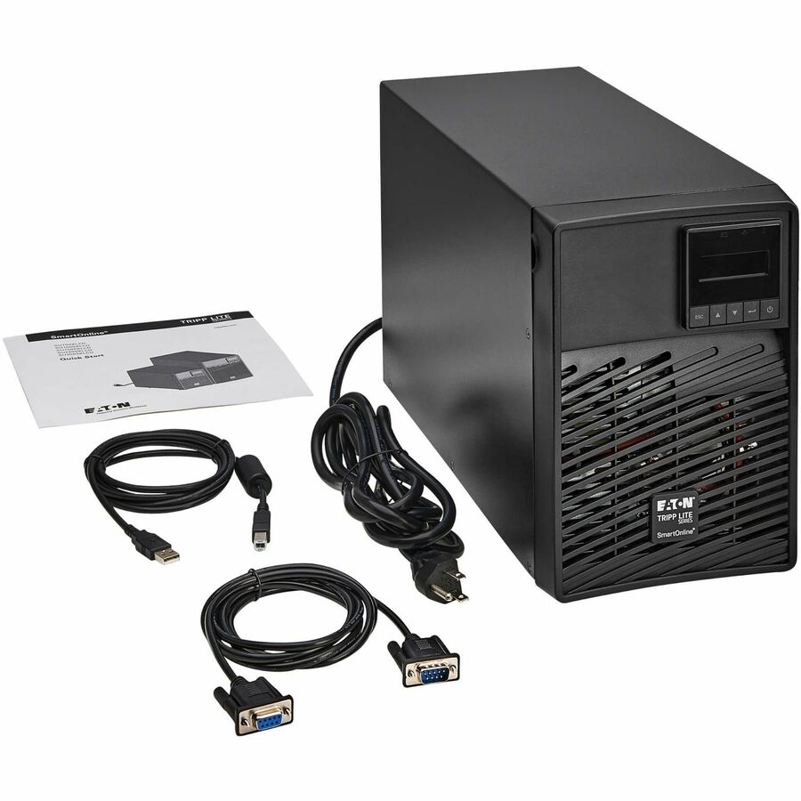 Eaton Tripp Lite Series SmartOnline 120V 700VA 630W Double-Conversion UPS, 6 Outlets, Network Card Option, LCD, USB, DB9, Tower — SU700XLCD