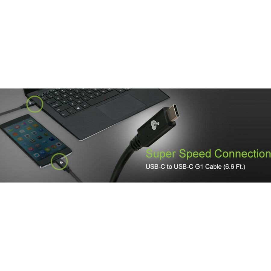 IOGEAR USB-C To USB-C 5 Gbps 6.6 Ft. (2m) Cable — G2LU3CCM12E