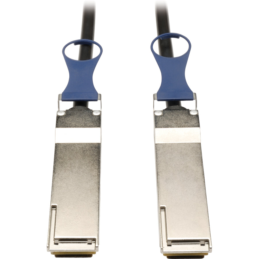 Eaton Tripp Lite Series QSFP+ to QSFP+ 40 GB Passive DAC Copper Infiniband Cable, QSFP-H40G-CU2M Compatible, Black, 2M (6.56 ft.) — N282-02M-BK