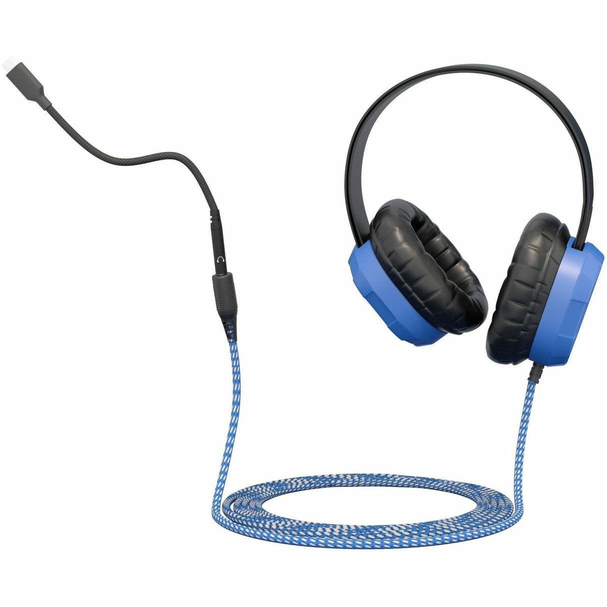 Extreme Headset w/braided cable, inline volume control and built-in microphone w/USB-C connector (Black) — MCHPXUSBC