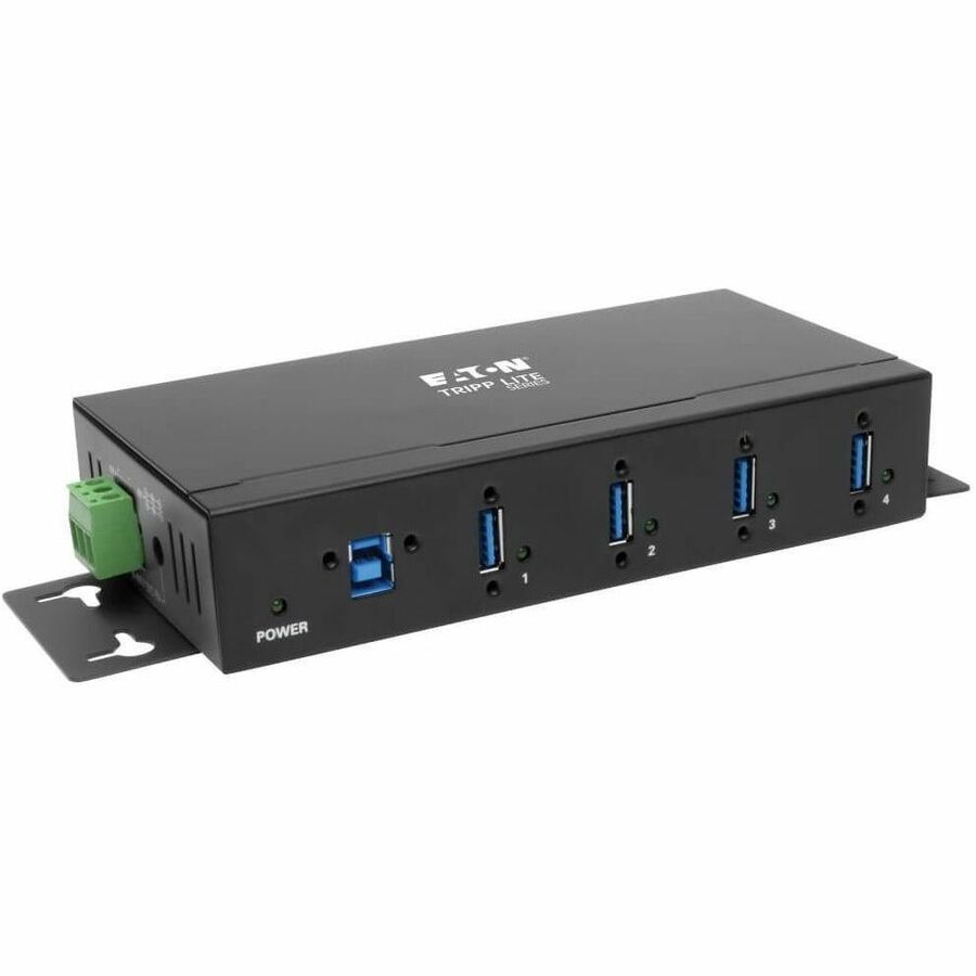 Eaton Tripp Lite Series 4-Port Industrial-Grade USB 3.x (5Gbps) Hub - 20 kV ESD Immunity, Metal Housing, Mountable — U360-004-IND