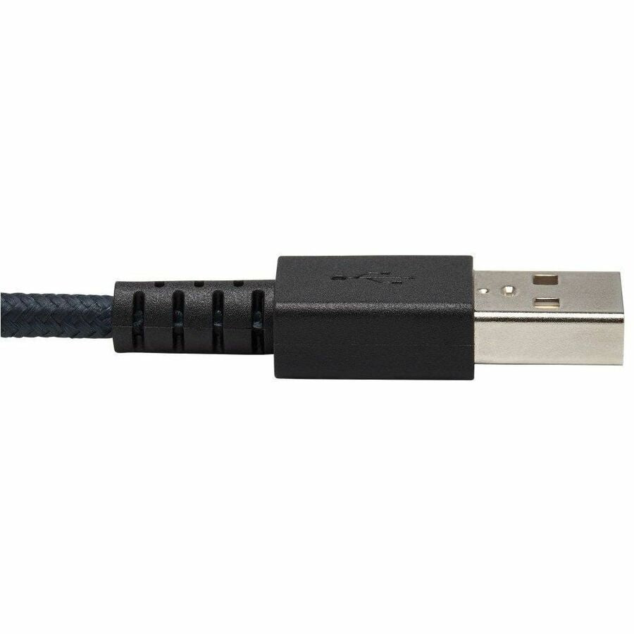 Eaton Tripp Lite Series Heavy-Duty USB-A to USB-C Cable, USB 2.0, UHMWPE and Aramid Fibers, (M/M), Gray, 3 ft. (0.91 m) — U038-003-GY-MAX