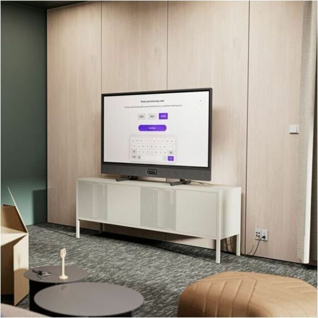 Logitech Rally Board 65: All-in-one device that combines brilliant audio and video with a 65-inch touchscreen display, Graphite — 960-001697