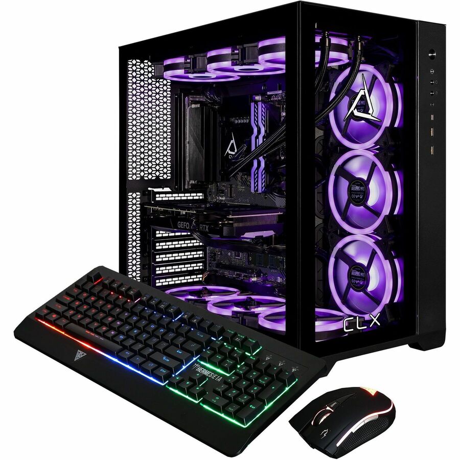 CLX SET Gaming Desktop Computer - Intel Core i9 14th Gen i9-14900KF - 64 GB - 6 TB HDD - 2 TB SSD - Mid-tower - Black — TGMSETRTU5204BM