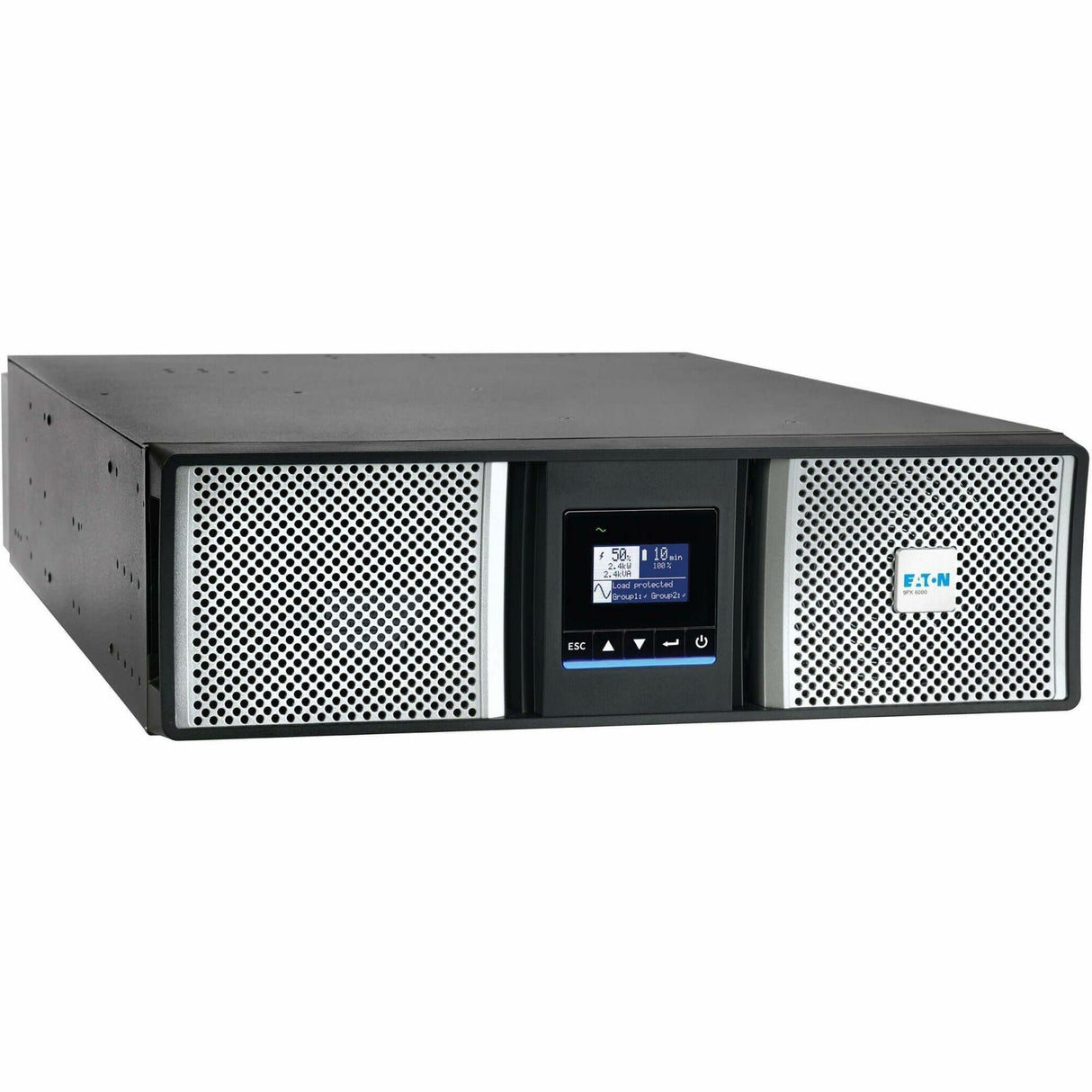 Eaton 9PX G2 5000VA 5000W 208V Online Double-Conversion UPS - L6-30P or Hardwired Input, 2 L6-20R, 2 L6-30R, Hardwired Output, Cybersecure Network Card, Extended Run, 3U Rack/Tower — 9PX5KG2