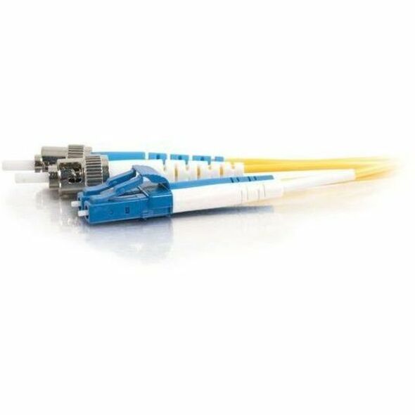 C2G 3m LC-ST 9/125 Duplex Single Mode OS2 Fiber Cable - Yellow -10ft — 37476