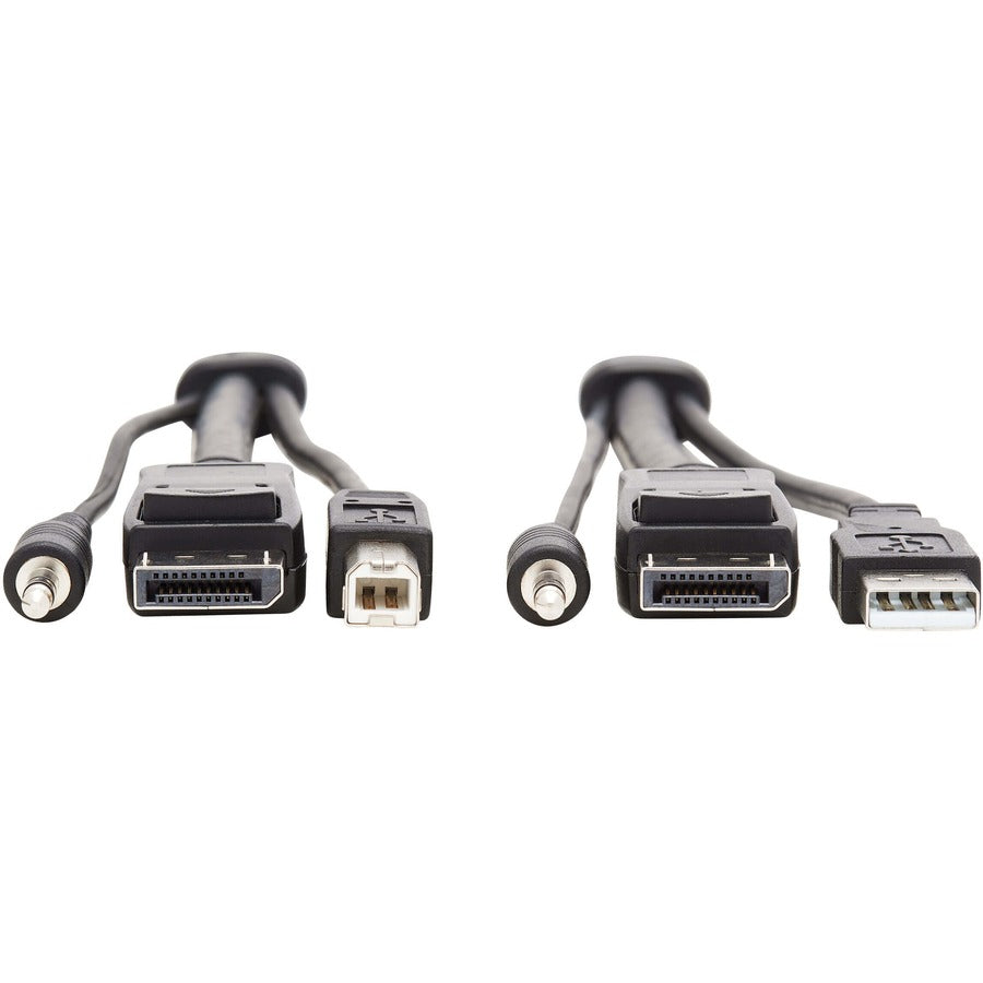 Eaton Tripp Lite Series DisplayPort KVM Cable Kit, 3 in 1 - 4K DisplayPort, USB, 3.5 mm Audio (3xM/3xM), 4:4:4, 6 ft. (1.83 m), Black — P783-006