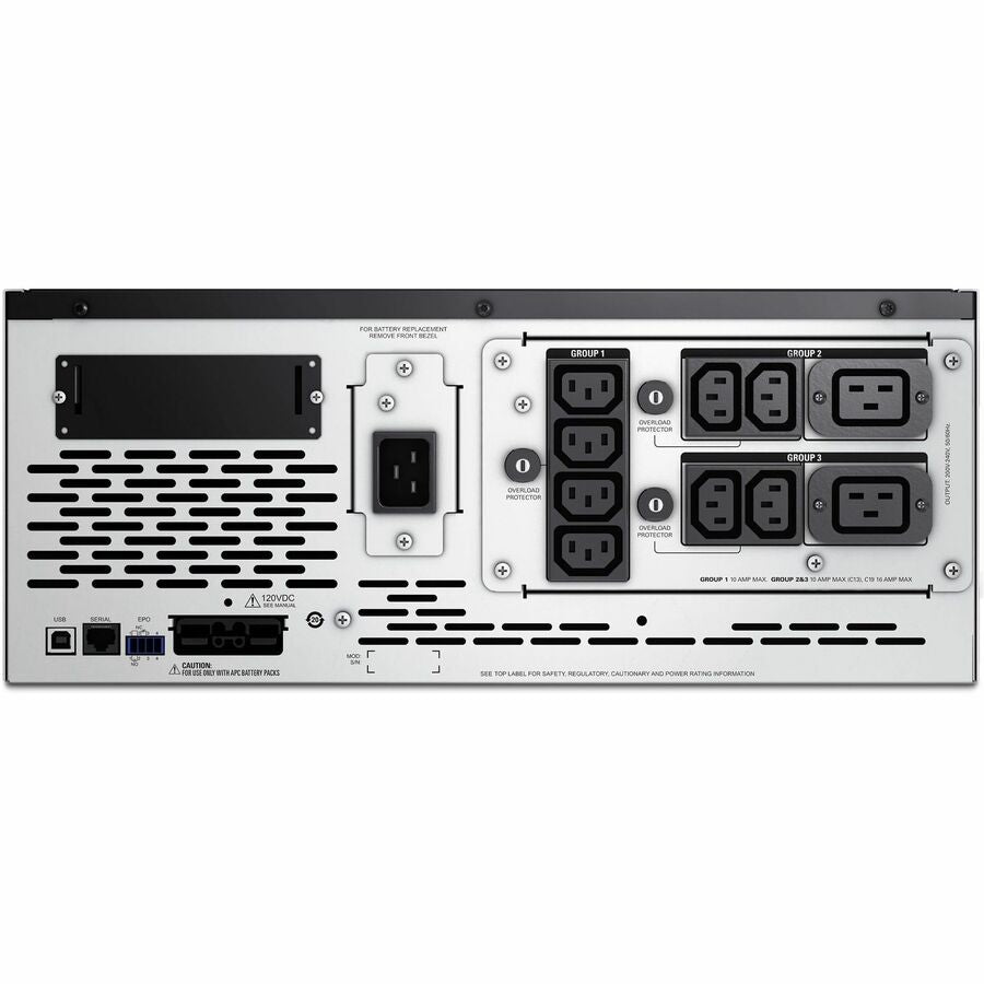 APC Smart-UPS X, Line Interactive, 2200VA, Rack/tower convertible 4U, 208V-230V, 8x C13+2x C19 IEC, SmartSlot, Extended runtime, Short depth — SMX2200HV