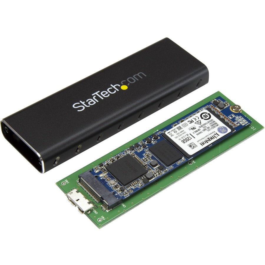 StarTech.com M.2 SSD Enclosure for M.2 SATA SSDs - USB 3.0 (5Gbps) with UASP - External M.2 SSD Enclosure - Aluminum — SM2NGFFMBU33