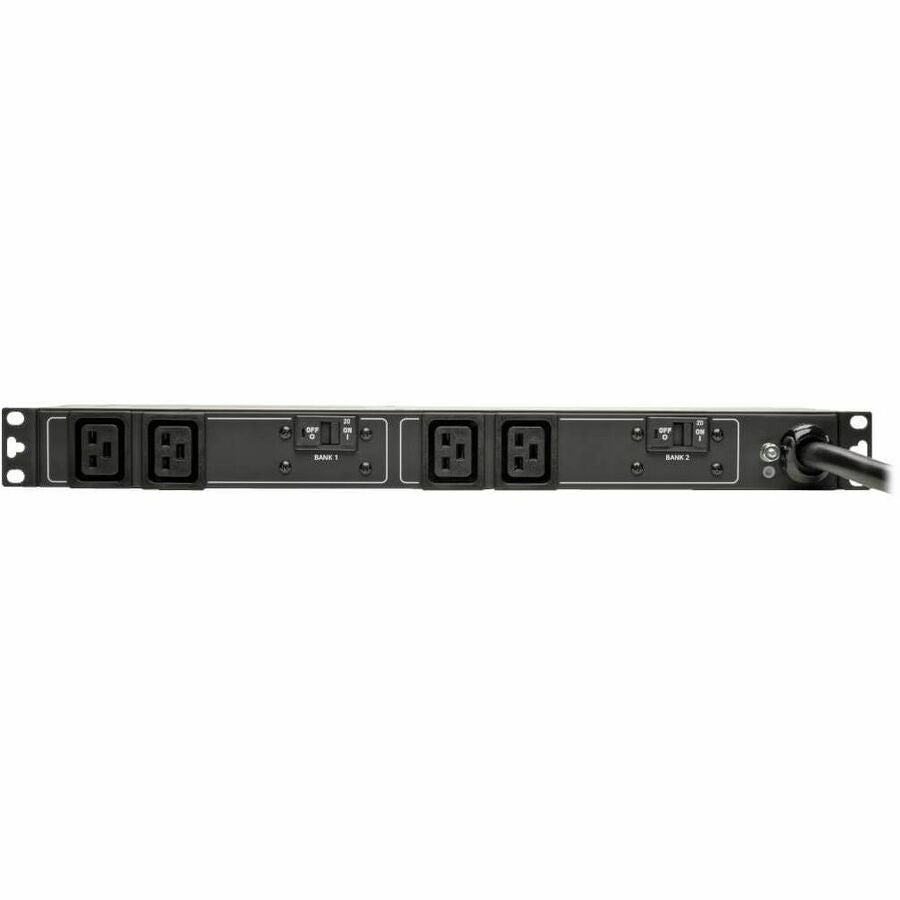 Eaton Tripp Lite Series 5.8kW Single-Phase 200-240V Basic PDU, 4 C19 Outlets, NEMA L6-30P Input, 12 ft. (3.66 m) Cord, 1U Rack-Mount — PDUH30HV19