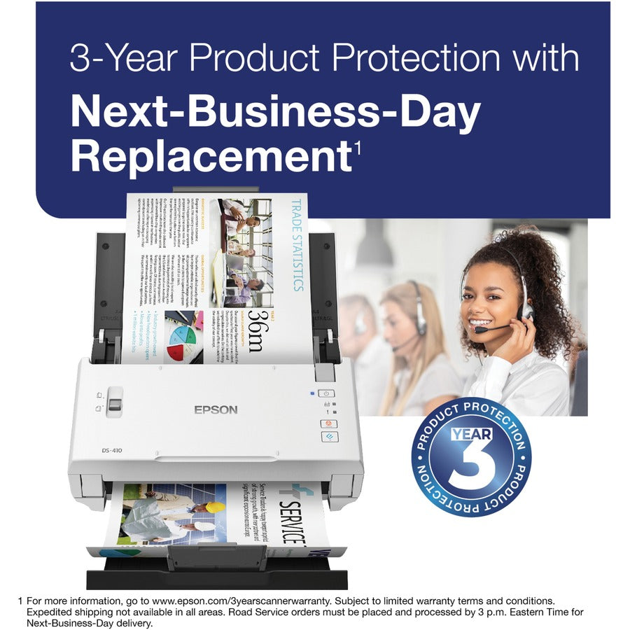 Epson DS-410 Sheetfed Scanner - 600 dpi Optical — B11B249201