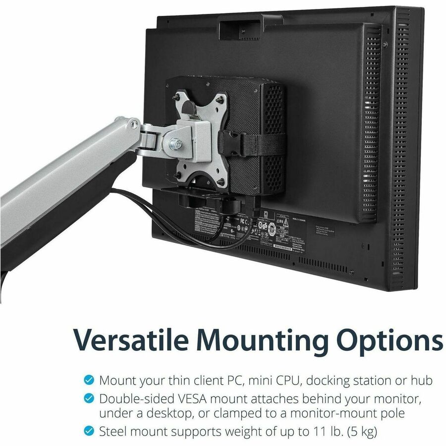 StarTech.com Thin Client Mount - VESA Mounting Bracket - Under Desk Computer Mount - Thin Client PC Monitor Mount — ACCSMNT
