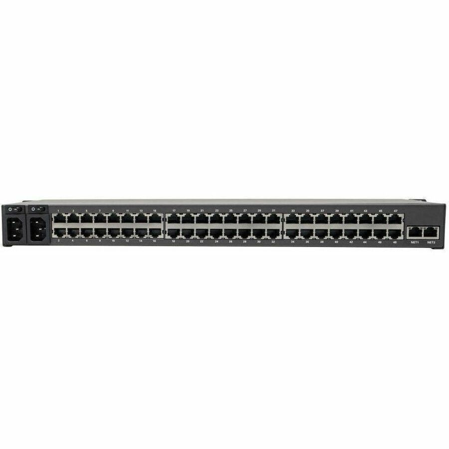 Eaton Tripp Lite Series 48-Port Console Server, USB Ports (2) - Dual GbE NIC, 4 Gb Flash, Desktop/1U Rack, TAA — B097-048