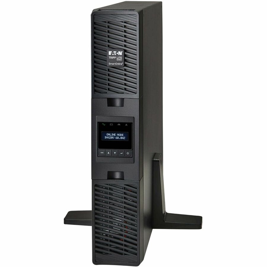 Eaton Tripp Lite Series SmartOnline 1500VA 1350W 120V Double-Conversion UPS - 8 Outlets, Extended Run, Network Card Included, LCD, USB, DB9, 2U Rack/Tower — SU1500RTXLCDN