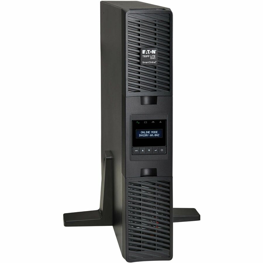Eaton Tripp Lite Series SmartOnline 1500VA 1350W 120V Double-Conversion UPS - 8 Outlets, Extended Run, Network Card Included, LCD, USB, DB9, 2U Rack/Tower — SU1500RTXLCDN