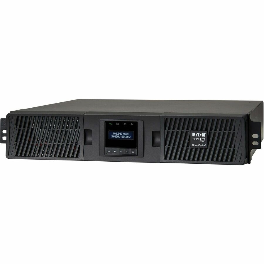 Eaton Tripp Lite Series SmartOnline 1500VA 1350W 120V Double-Conversion UPS - 8 Outlets, Extended Run, Network Card Included, LCD, USB, DB9, 2U Rack/Tower — SU1500RTXLCDN