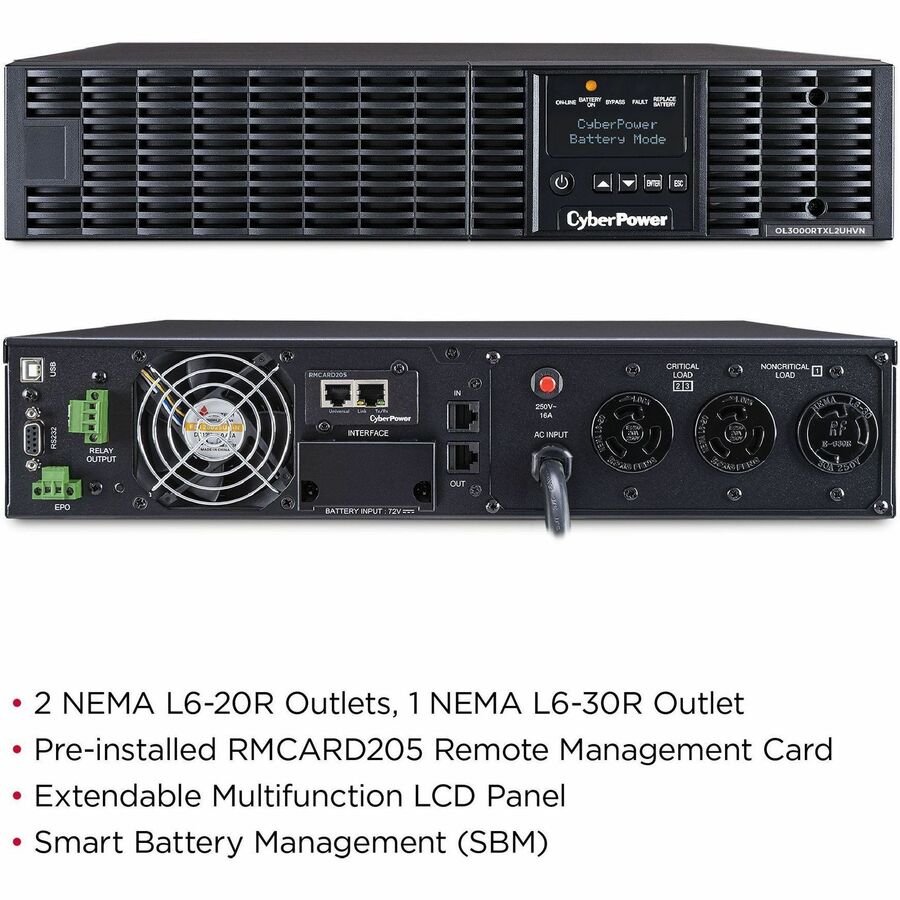 CyberPower OL3000RTXL2UHVN Smart App Online UPS Systems — OL3000RTXL2UHVN